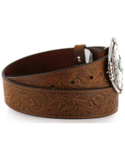 Cody James Men's Bronc Buckle Tooled Leather Belt -Cowboy Boots & Accessories Deals Store 1202H7 22 D1