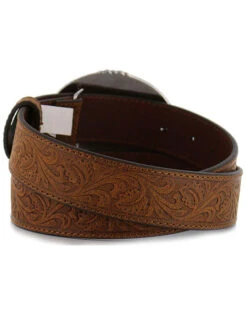 Cody James Men's Bronc Buckle Tooled Leather Belt -Cowboy Boots & Accessories Deals Store 1202H7 22 D2