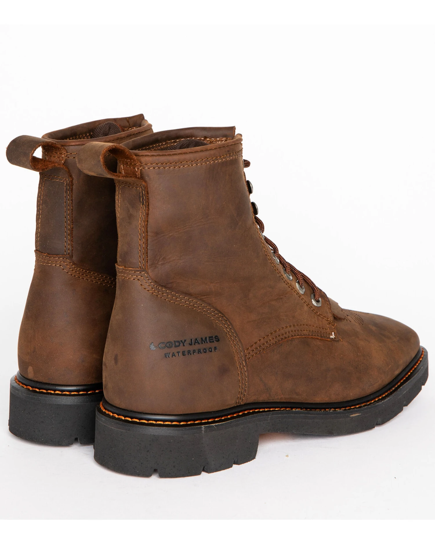 Cody James Men's 8" Waterproof Lace-Up Kiltie Work Boots - Square Toe 1 Cody James Men's 8" Waterproof Lace-Up Kiltie Work Boots - Square Toe