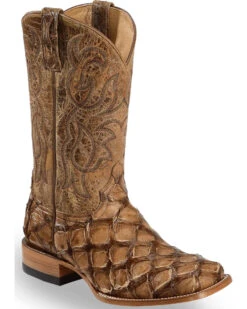 Cody James Men's Pirarucu Exotic Boots - Broad Square Toe -Cowboy Boots & Accessories Deals Store 2000231407 200 P1
