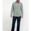 Cody James Men's FR Woven Plaid Print Long Sleeve Button Down Work Shirt