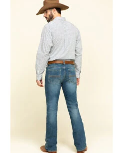 Cody James Men's Hawken Medium Wash Crosshatch Stretch Slim Bootcut Jeans -Cowboy Boots & Accessories Deals Store 2000295742 400 P5
