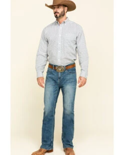 Cody James Men's Hawken Medium Wash Crosshatch Stretch Slim Bootcut Jeans -Cowboy Boots & Accessories Deals Store 2000295742 400 P6