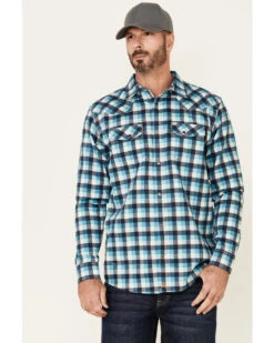 Cody James Men's FR Plaid Print Long Sleeve Work Shirt -Cowboy Boots & Accessories Deals Store 2000325699 442 P1