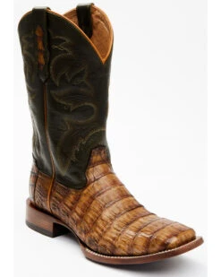 Cody James Men's Brown Exotic Caiman Tail Skin Western Boots - Broad Square Toe -Cowboy Boots & Accessories Deals Store 2000339009 200 P1