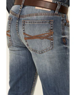 Cody James Core Men's Silver Spur Medium Wash Performance Stretch Slim Bootcut Jeans -Cowboy Boots & Accessories Deals Store 2000342679 400 P3