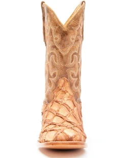 Cody James Men's Caramel Matte Pirarucu Exotic Western Boots - Broad Square Toe -Cowboy Boots & Accessories Deals Store 2000351586 255 P4