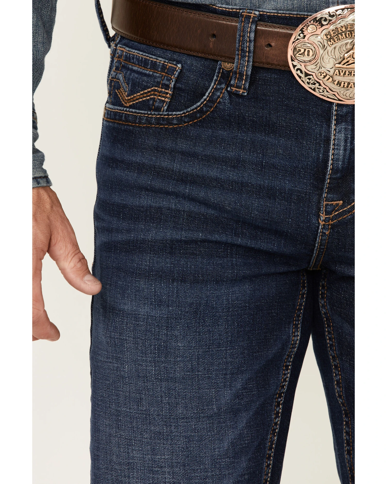 Cody James Men's Morgan Dark Wash Stretch Stackable Straight Leg Jeans 4 Cody James Men's Morgan Dark Wash Stretch Stackable Straight Leg Jeans - Image 4