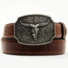 Cody James Men's Longhorn Scroll Buckle Belt