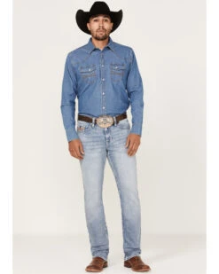 Cody James Men's Fandango Light Medium Wash Stretch Slim Straight Jeans -Cowboy Boots & Accessories Deals Store 2000364919 413 P1
