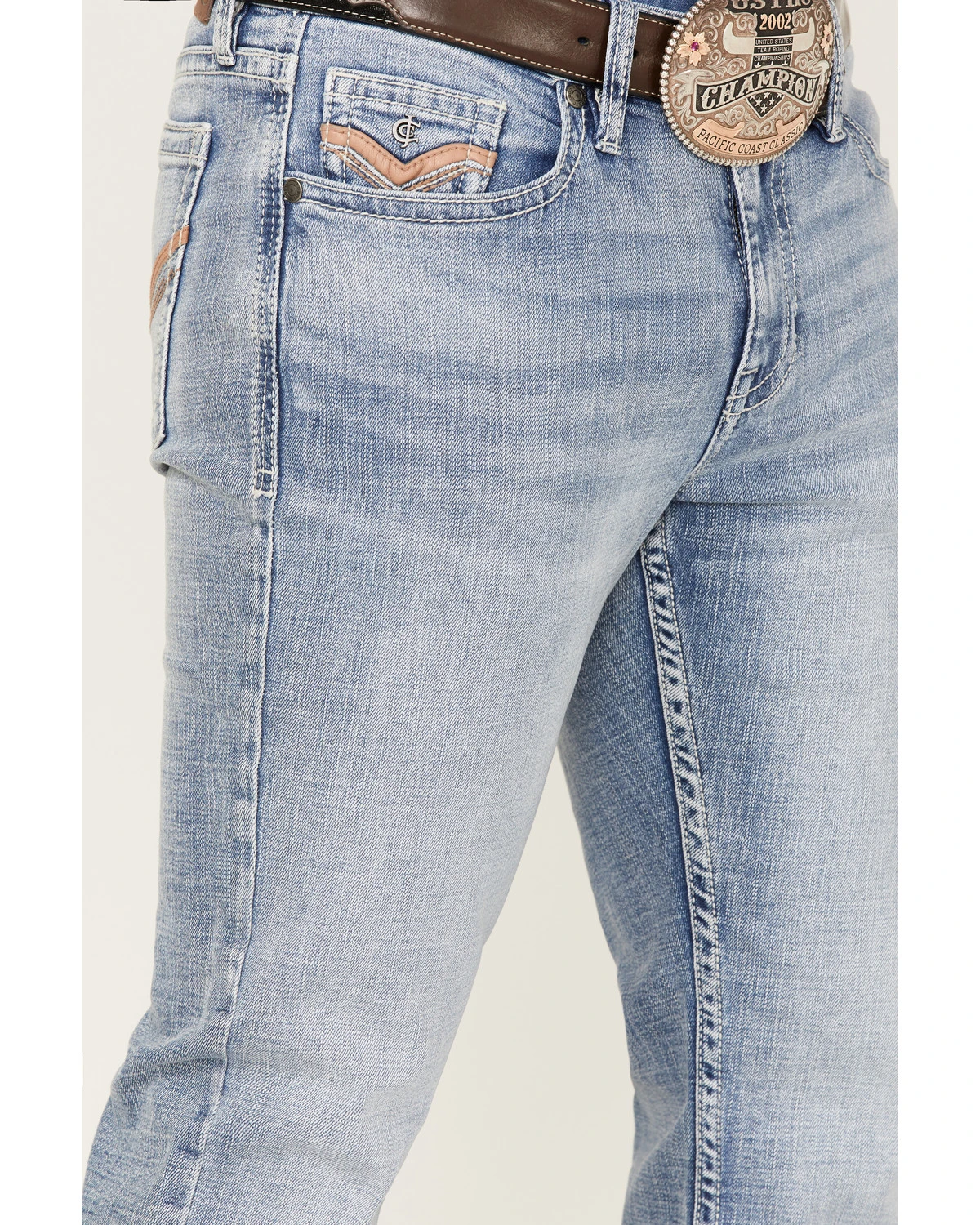 Cody James Men's Fandango Light Medium Wash Stretch Slim Straight Jeans 2 Cody James Men's Fandango Light Medium Wash Stretch Slim Straight Jeans - Image 2