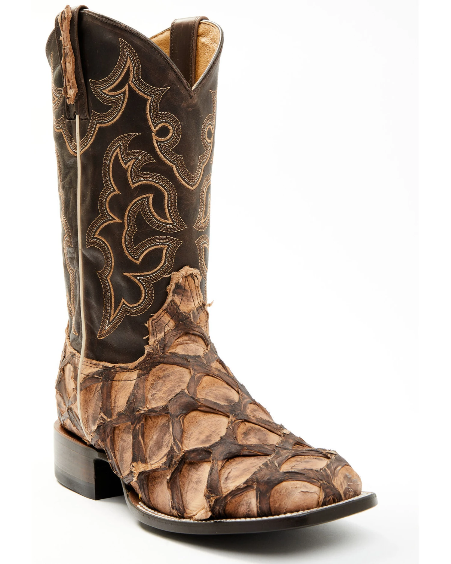 Cody James Men's Exotic Pirarucu Western Boots - Broad Square Toe 6 Cody James Men's Exotic Pirarucu Western Boots - Broad Square Toe - Image 6