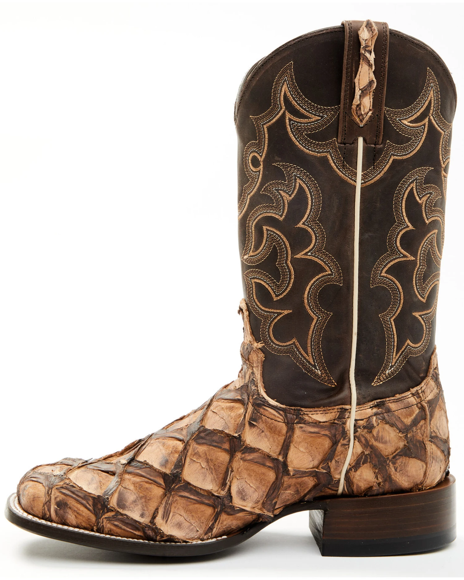 Cody James Men's Exotic Pirarucu Western Boots - Broad Square Toe 2 Cody James Men's Exotic Pirarucu Western Boots - Broad Square Toe - Image 2