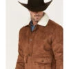 Cody James Men's Edward Faux Suede Sherpa Collar Bomber Jacket