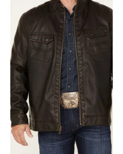Cody James Men's Houston Distressed Moto Jacket