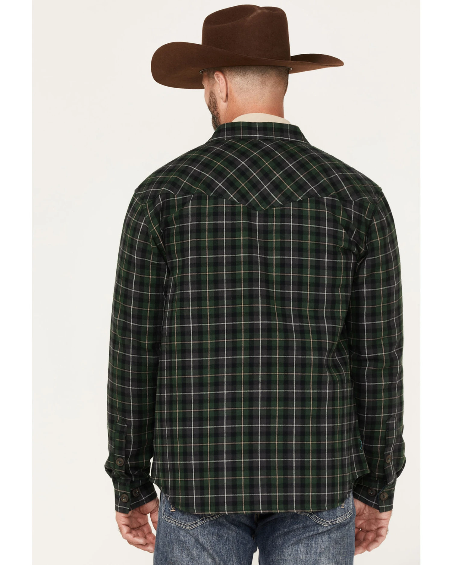 Cody James Men's Alder Tree Plaid Button Down Bonded Western Flannel Shirt Jacket 2 Cody James Men's Alder Tree Plaid Button Down Bonded Western Flannel Shirt Jacket - Image 2