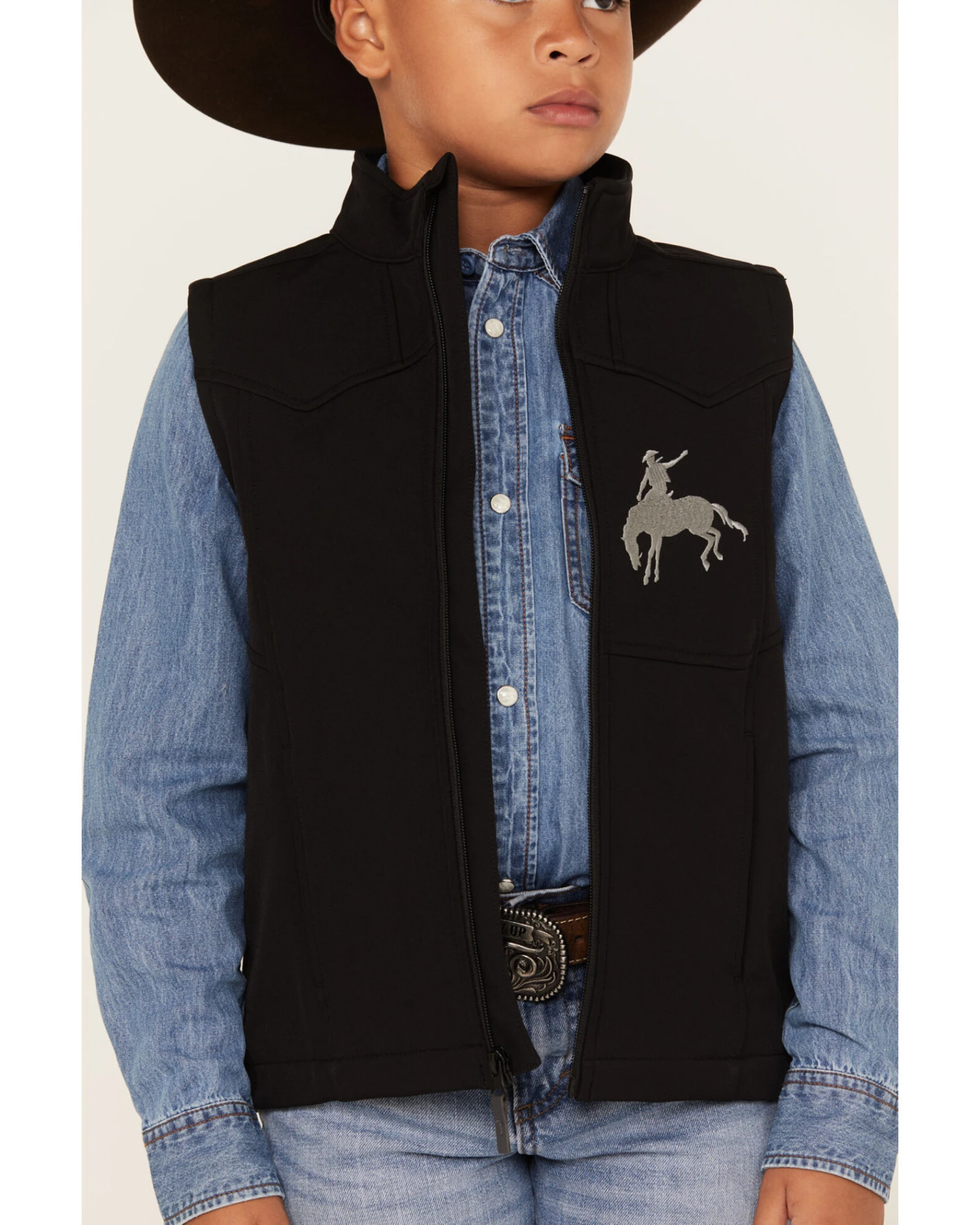 Cody James Toddler Boys' Embroidered Zip Front Softshell Vest 1 Cody James Toddler Boys' Embroidered Zip Front Softshell Vest