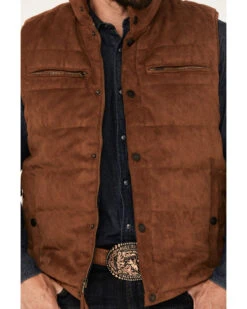 Cody James Men's Faux Suede Puffer Vest -Cowboy Boots & Accessories Deals Store 2000375898 290 P3