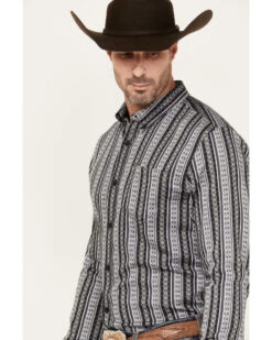 Cody James Men's Wiltern Striped Long Sleeve Button-Down Stretch Western Shirt -Cowboy Boots & Accessories Deals Store 2000381322 020 P2