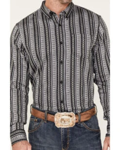 Cody James Men's Wiltern Striped Long Sleeve Button-Down Stretch Western Shirt -Cowboy Boots & Accessories Deals Store 2000381322 020 P3