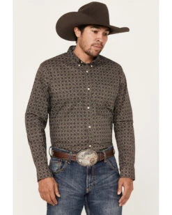 Cody James Men's Money Maker Print Long Sleeve Button-Down Western Shirt -Cowboy Boots & Accessories Deals Store 2000383191 201 P1