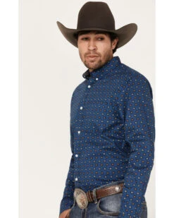 Cody James Men's 2nd Round Geo Print Long Sleeve Button-Down Western Shirt -Cowboy Boots & Accessories Deals Store 2000383200 401 P2